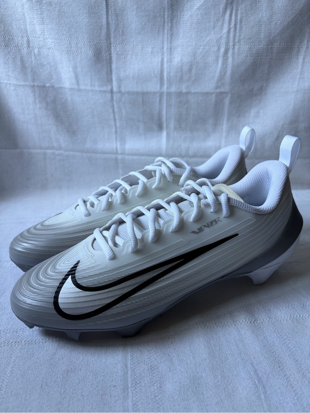 Nike Vapor Speed 3 Football Cleats White Silver Grey Men’s Size 10 FB3303-100